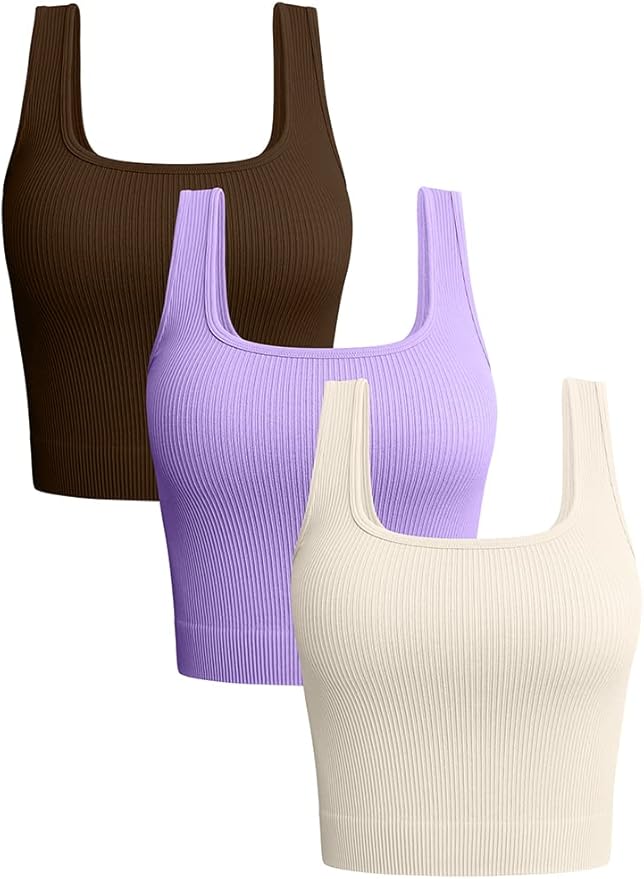 OQQ Women's 3 Piece Tank Tops