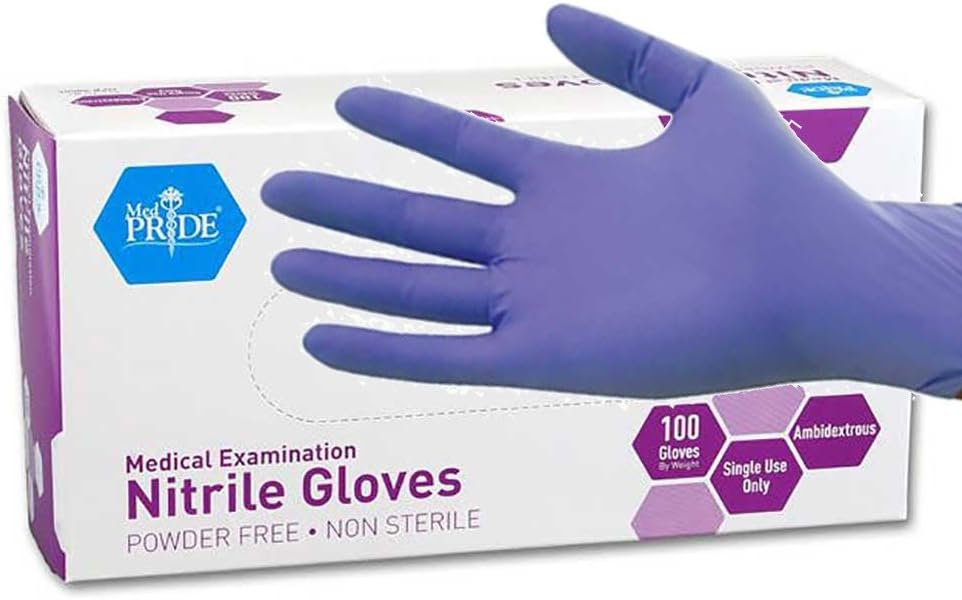 MedPride Powder-Free Nitrile Exam Gloves